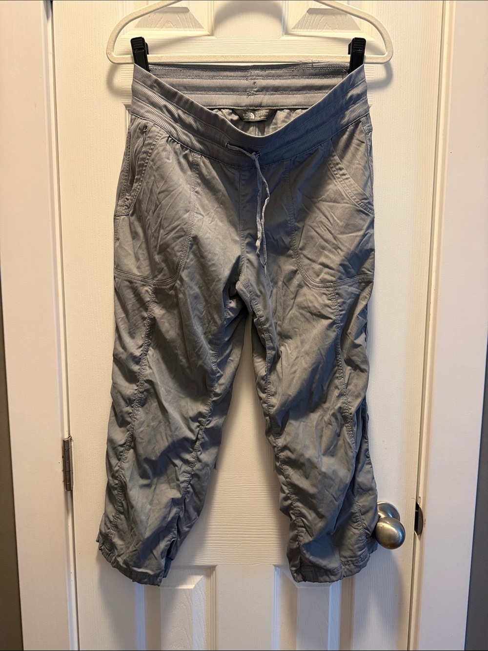 Light Gray Casual Drawstring Pants